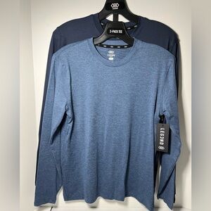 LEG3ND Super Soft Light Weight Stretch Moisture Wicking Long Sleeve 2pc set tees